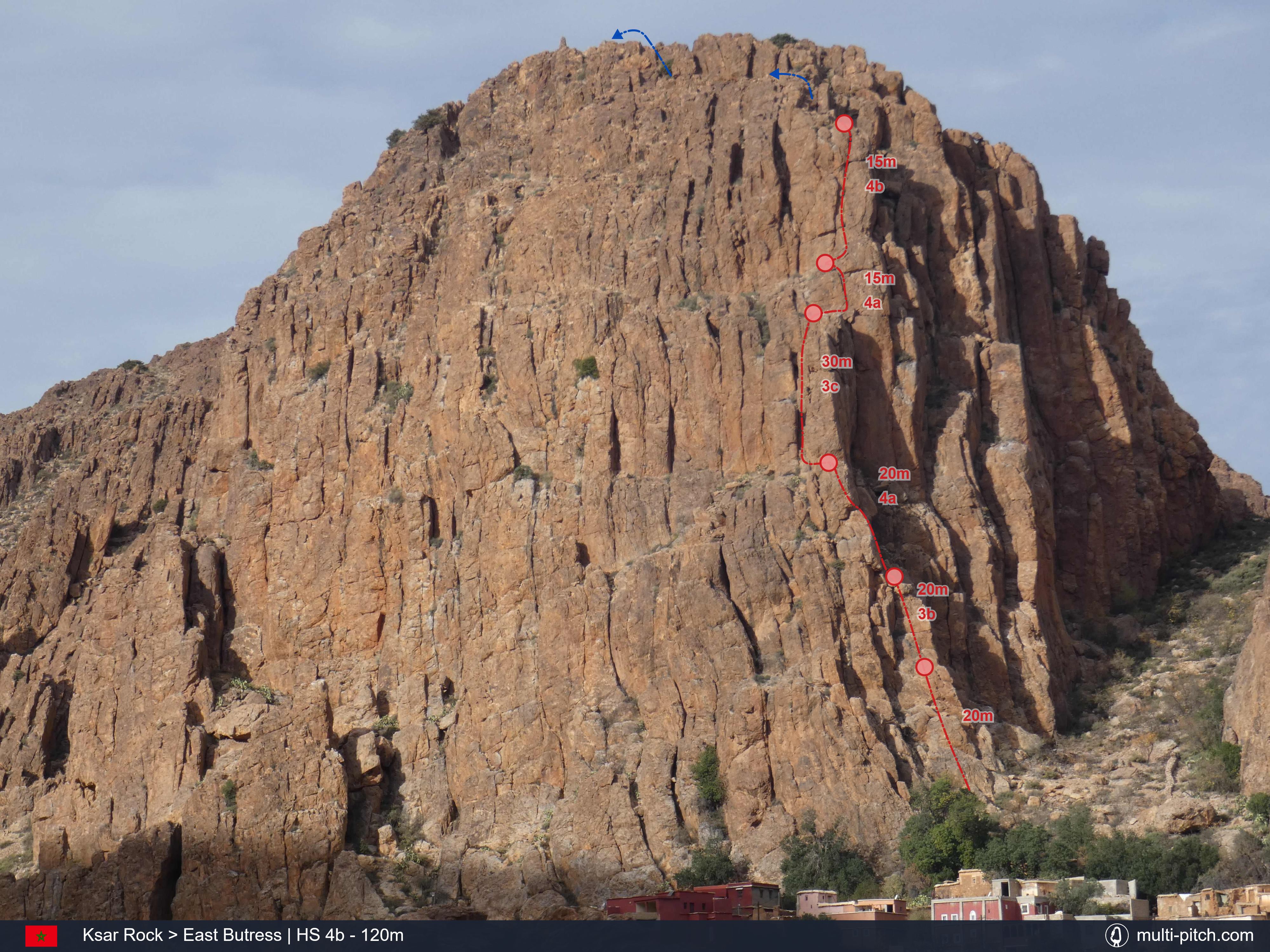 Ksar rock offers easy trad climbing Morocco