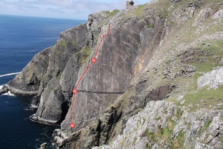 Climb topo for sail rock Ireland